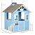Outsunny Casetta per Bambini Legno da Esterno 3-7 Anni 151x112,5x142cm 146604793