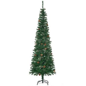 HOMCOM Albero di Natale Alto 195cm Realistico con Pigne Decorative e 556 Rami 146606084 - Crăciun