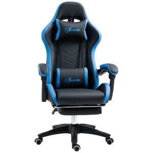 Vinsetto Sedia da Gaming ad Altezza Regolabile és Schienale Reclinabile Blu 146606748 - Irodabútor