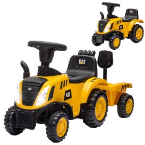 AIYAPLAY Teherautó, Kotrógép Játék 12-36 Hónapos Gyermekeknek Beépített Kanállal és Utánfutóval, 91x29x44 cm, Sárga 146607710 - Aiyaplay