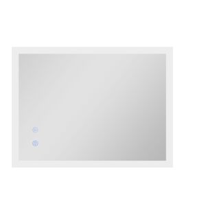 Kleankin Fürdőszobai Tükör LED Lámpával, Állítható Fényerővel és Memória Funkcióval, 70x50x3 cm, Átlátszó 146608428 - Fürdőszobatükör