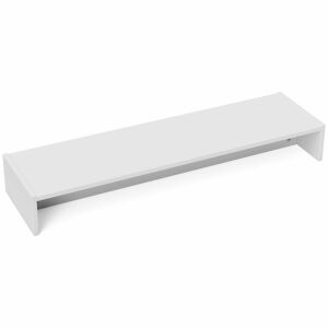 HOMCOM PC monitor állvány 2 tárolórekesszel, Monitorállvány akár 16 kg-ig, 100x27x15 cm, Fehér 146609242 - Monitor állvány