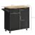 HOMCOM Multifunkcionális fa konyhai kocsi 2 fiókkal, szekrénnyel és 4 kerékkel, 104x46x91cm, fekete 146609691