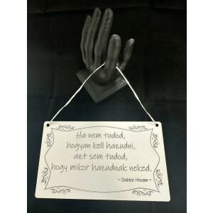 Doktor House idézetes tábla – Egy kis cinizmus a mindennapokra! 146610531 - Ajándék tábla