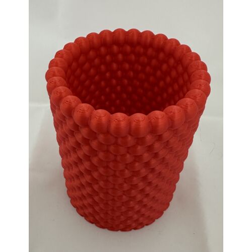 Piros 3D nyomtatott ceruzatartó - Írószertartó