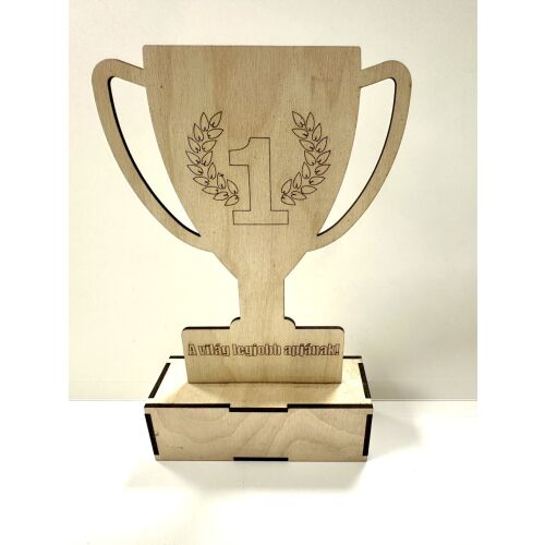 “Apa Trófeája” – Gravírozott fa díjdoboz 146610605