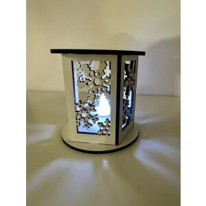 Fényhópehely - Lézervágott Téli Mécsestartó LED-del 146610610 - Mécsestartó