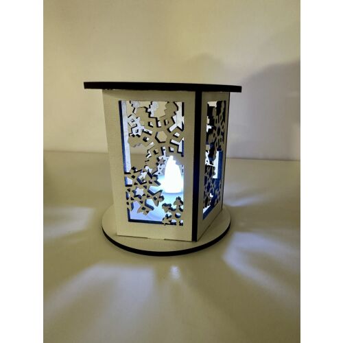 Fényhópehely - Lézervágott Téli Mécsestartó LED-del 146610610