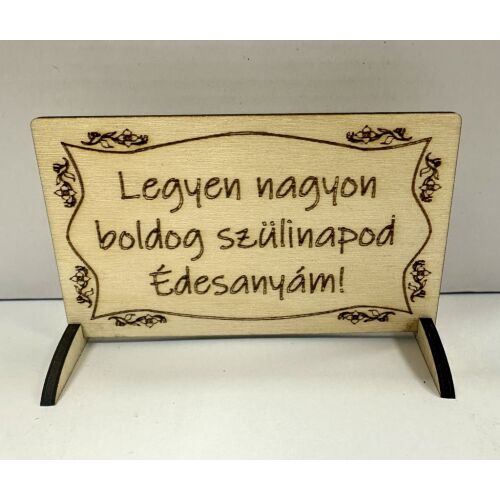 Lézervágott fa tábla - "Legyen nagyon boldog szülinapod, Édesanyám!" 146610635
