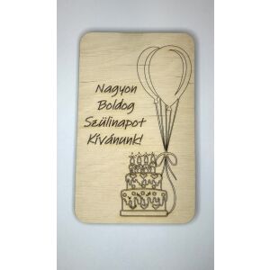 „Szülinapi Meglepetés” – Gravírozott Fa Pénztartó 146610680 - Művészet & Hobbi
