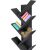 JUMI vertikales Bücherregal, 222x50x24 cm, schwarzes MDF, baumförmiges Design für Bücher und Dekorationen 146610818
