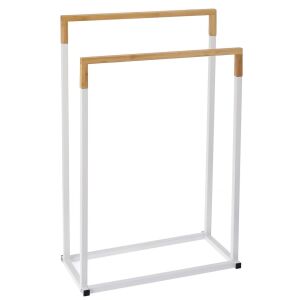 WIESZAK NA RĘCZNIKI BAMBUSOWY BIAŁY/BRĄZOWY 76X45X22 CM 146610824 - Jumi