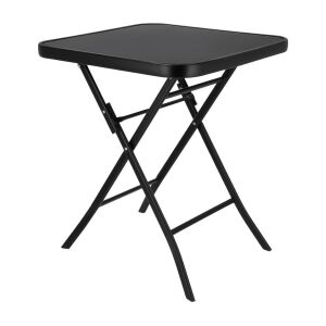Jumi quadratischer Klapptisch, 60 x 60 cm, schwarz, Stahl und Glas