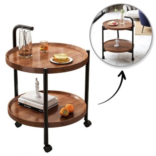 Couchtisch auf Rollen, zwei Ablagen, eCarla, 50×50×64 cm, STL22 146610851