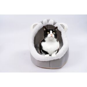 Plüss ketreces ágy, szürke - 45x37 146610860 - Macska fekhely