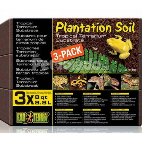 Exo Terra Coco Husk 3-Pack, trópusi terrárium talaj hüllőknek és kétéltűeknek - Hagen