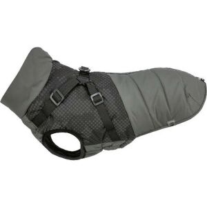 Trixie Coat Pontis with Harness - kabát hámmal (szürke, vízlepergető) kutyák részére (XS) 27cm 146611594 - Kutyaruha
