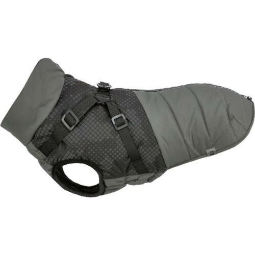 Trixie Coat Pontis with Harness - kabát hámmal (szürke, vízlepergető) kutyák részére (XS) 27cm 146611594