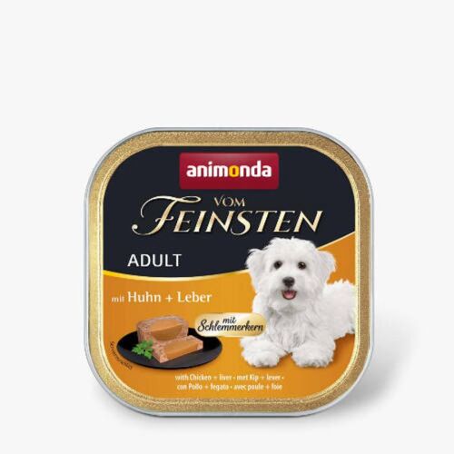 Animonda Vom Feinsten Adult (csirke+máj) alutálkás - Felnőtt kutyák részére (150g) 146611882