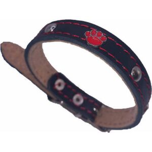 Nyakörv (bőr,színes, nikkel tappancsos) kutyák részére (több féle színben) 15mm/40cm