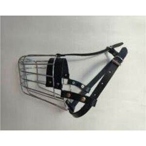 Szájkosár (fém, bőrszíjas) Malinois jellegű kutyák részére (méret:J0/4) 10cm/8.5cm/33cm 146612057 - Szájkosár