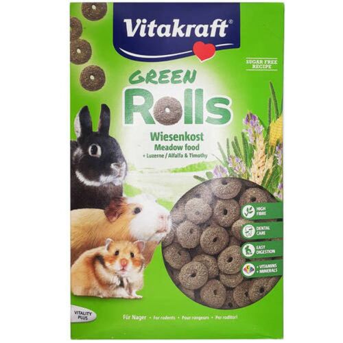 Vitakraft Green Rolls / lucerna-széna karikák vitaminnal 500g 146612251