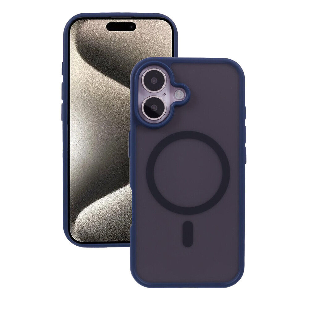 Magsafe Apple iPhone 17 Pro (6.3) TPU/PC tok (vezetéknélküli töltéshez) kék