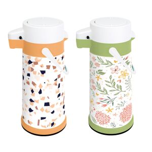 Herevin Termosz pumpás virág mintás 1,8L 146612682 - Termosz és italtartó