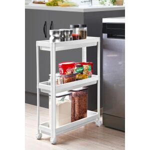 Sev Plastic Gurulós polc  műanyag 3 polc 190x540x710mm Fehér 146612697 - Tárolás & Rendszerezés