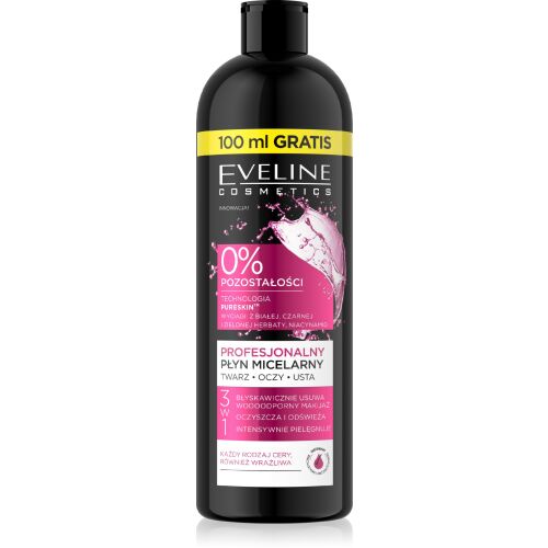 EVELINE Pureskin Professional Micellás víz Niacinamid 3 az 1-ben 500 ml 146612939