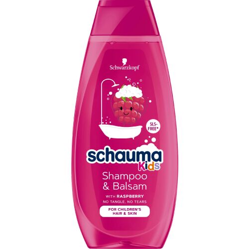 Schwarzkopf Schauma Kids 2 az 1-ben sampon és tusfürdő lányoknak – Málna 400 ml 146613135