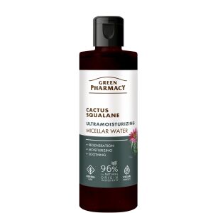 GREEN PHARMACY Kaktusz + szqualán ultra-hidratáló micellás víz az arc számára 200 ml 146613147 - Smink lemosó