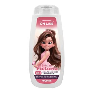 ON LINE KIDS Princess Victoria 3 az 1-ben sampon, tusfürdő, fürdőfolyadék - Pudding 400 ml 146613151 - Baba Fürdetés & Ápolás