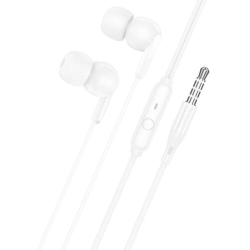 Hoco M124 Fehér Vezetékes Fülhallgató Mikrofonnal és 3.5mm Jack Csatlakozóval - Hoco