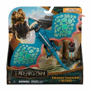 Dreamworks Dragons World of Berk - Így neveld a sárkányodat készlet 2 figura Viking és Sárkány válogatás, Astrid és Halálos Nadder, Többszínű, 4 éves kortól