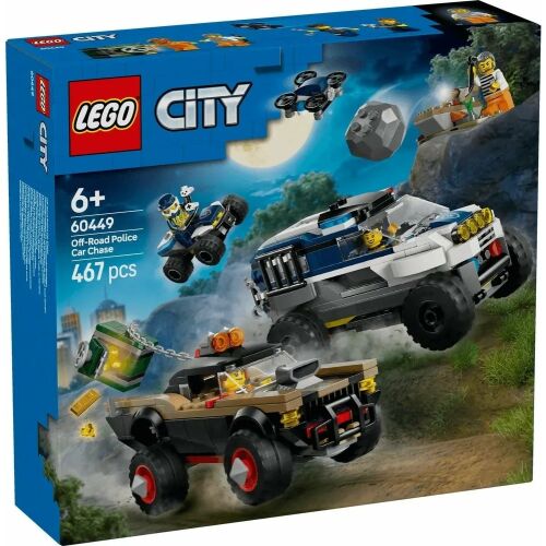 LEGO® City építőkészlet, Tereprendőrségi autós üldöző 60449, 467 darab 146614108