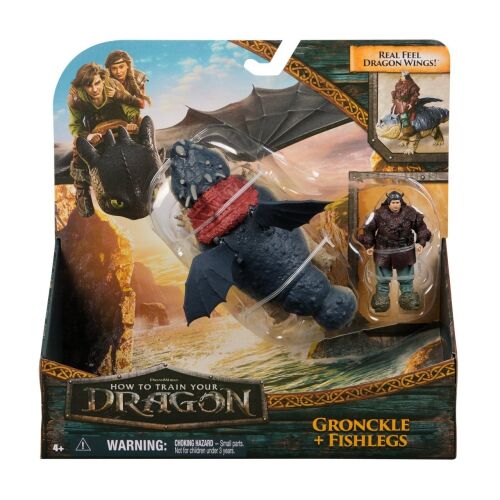 Dreamworks Dragons World of Berk - Így neveld a sárkányodat készlet 2 figura Viking és sárkány válogatás, Hallábak és Gronckle, Többszínű, 4 éves kortól 146614127