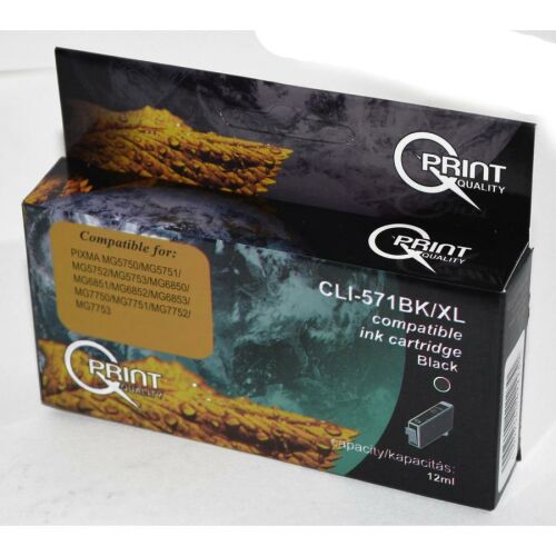 !AKCIÓ! Canon CLI-571 BK XL fekete (BK-Black) nagy kapacitású kompatibilis (utángyártott) tintapatron 146614310