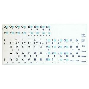 Billentyűzet matrica Fc fekete betű fehér alap (magyar)