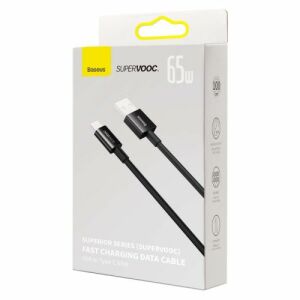 Baseus Typ-C Superior Series SUPERVOOC, 65W, 1m, Schwarz (CAYS000901) 146616022 - USB-Kabel
