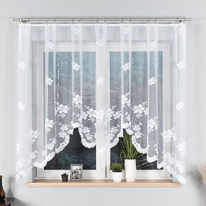 IRENA - Készre varrt jacquard függöny alul kivágással - 310x160 cm - fehér 146617265 - Függöny