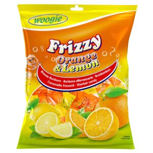 Woogie Frizzy Orange & Lemon pezsgő cukorka 170 g