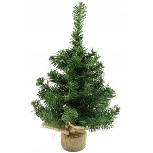 Choinka sztuczna świąteczna mini osłonka z juty 45cm 146618533 - Karácsony