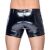 Black Level - Férfi fényes fekete boxeralsó cipzárral XL méret 146619123