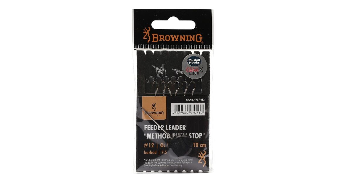 Terminali Metodo Feeder Browning Feeder Method Push Stop - Confezione Da 6, 0.18mm, 18