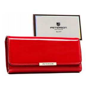 Nagy, vízszintes női pénztárca lakkbőrből - Peterson 146622388 - Női kiegészítő