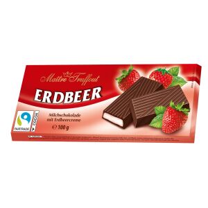 Maitre Truffout csokoládé eperrel töltve 100 g