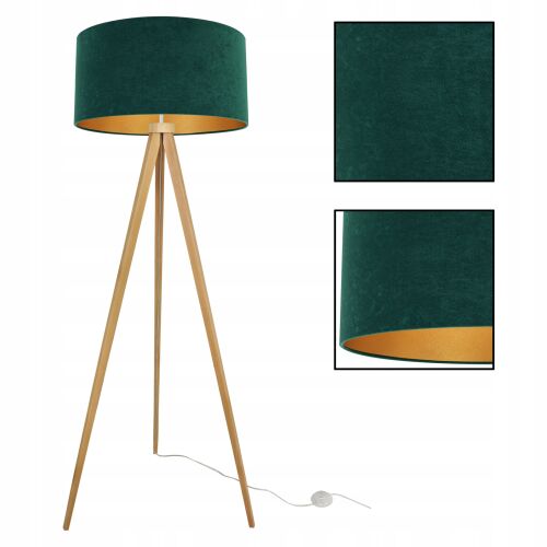 ÁLLÓLÁMPA, HÁROMSZÖG, ARANY BÁRSONY LÁMPABÚRA 146623659