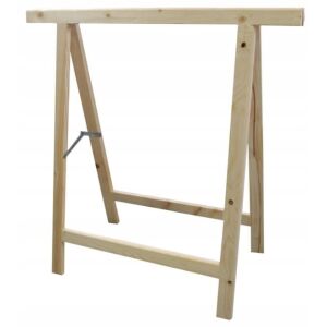 Lucfenyőből és fenyőből készült fa bakállvány, 75x75cm