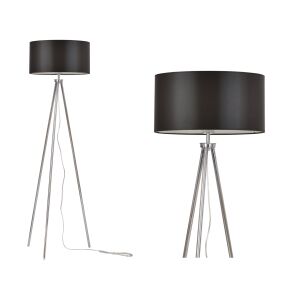 Állólámpa, háromlábú, króm, ernyő, 40 cm 146624049 - Lámpa & Világítás